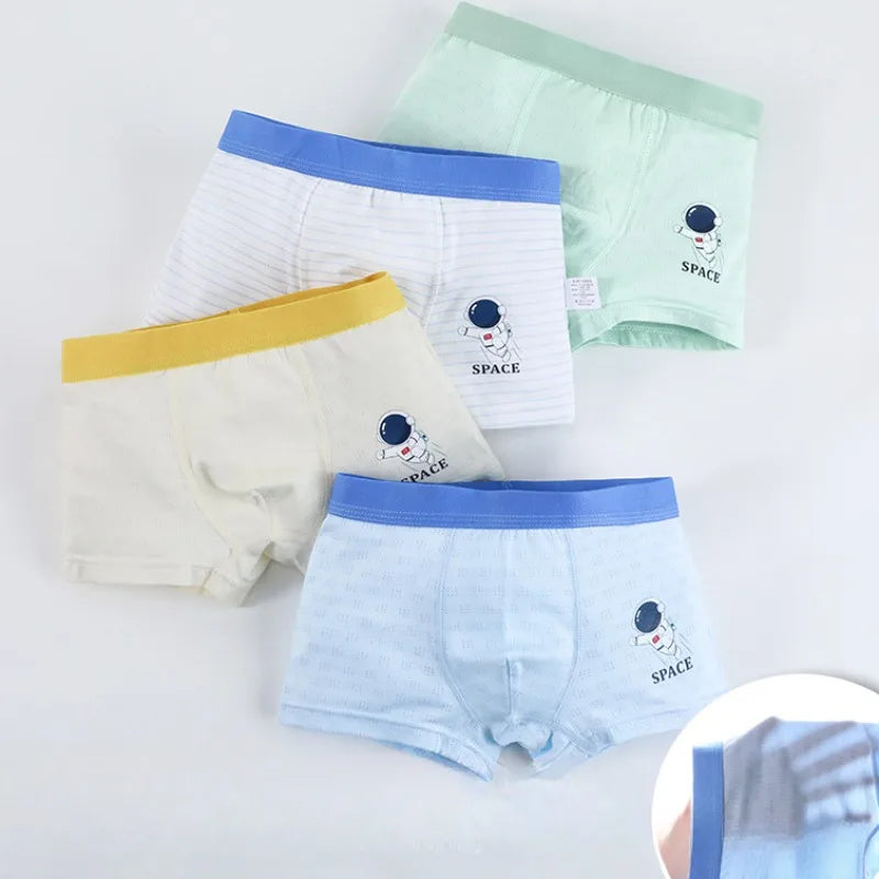 Summer Kid Thin Mesh Breathable Panties for Boy Cute Print Knicker Soft Comfort  Antibacterial Underwear 3+y Young Child Clothes