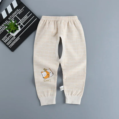 Newborn Baby Pants with Open Crotch Cotton Spring Autumn Trouser Boys Children Leggings Cute Girls Pajamas Toddler Clothes 0-24M