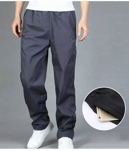 Men's Pants Sweatpant Quick Dry Breathable Pants Spring Sports Trouser Elastic Waist Straight Wide Joggers Running Tracksuit Men