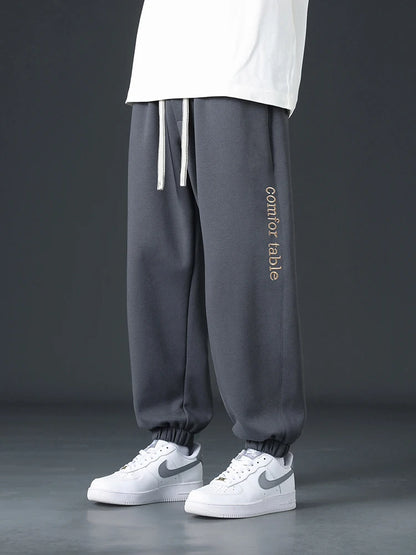 Big Size Men Sweatpants Spring Autumn Casual Baggy Jogger Pants String Banding Solid Color Sportswear Cotton Loose Trousers 8XL