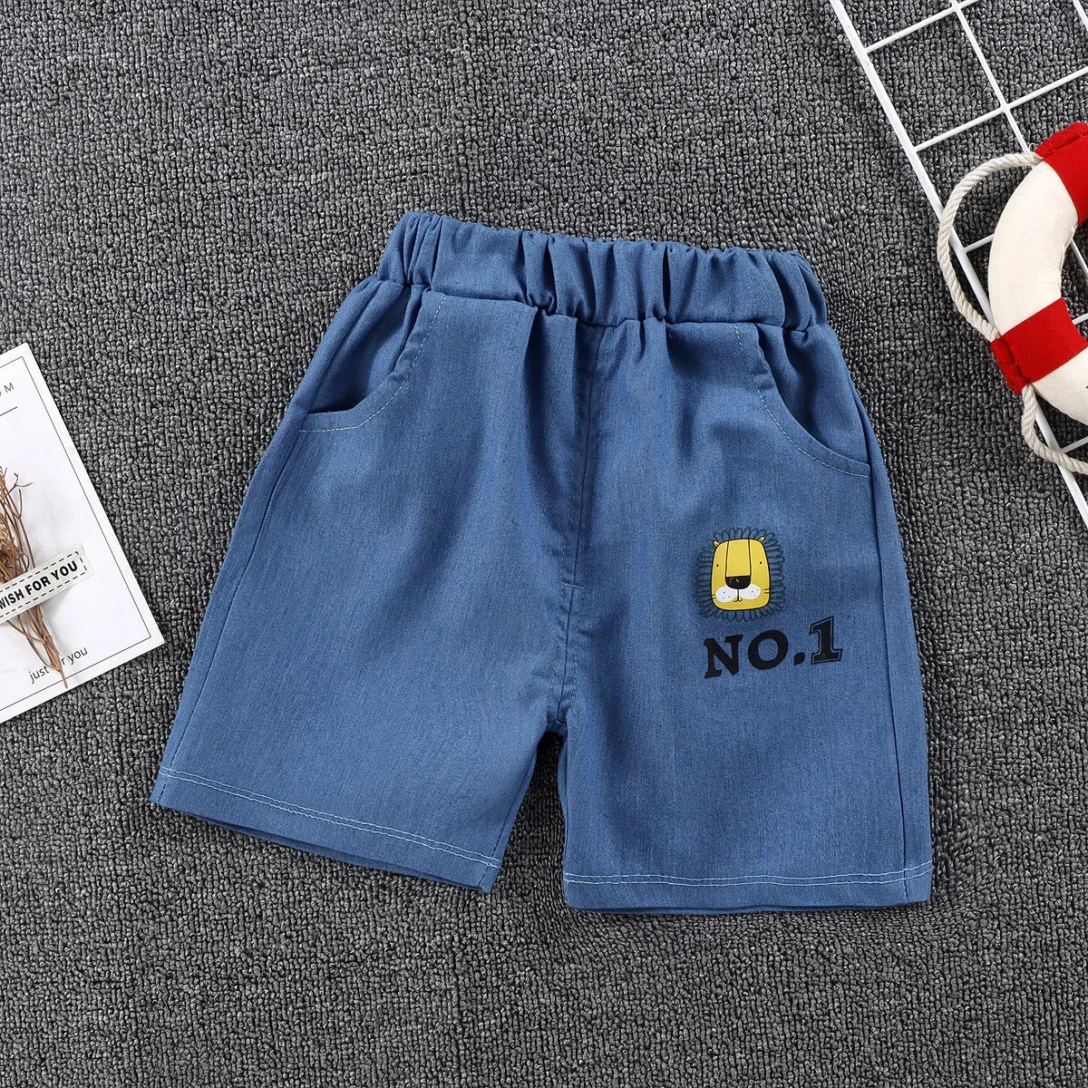 Boys Shorts 2024 Summer Fashion Jogger for Kids Denim Toddler Pants Soft Shorts for Girls 1-6years Children Outfits Clothing