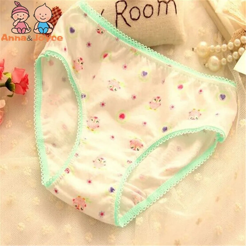 4pcs Girl Panties Kids Underwear Baby Pants Shorts Briefs Cotton Underpants 2-12Years