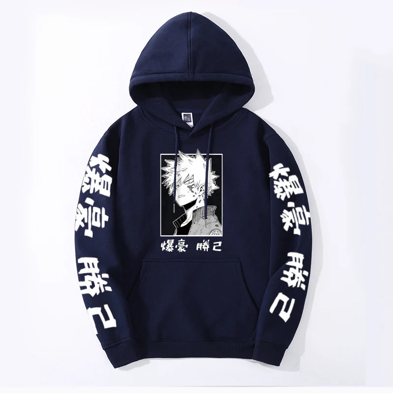 My Hero Academia Katsuki Bakugo Hoodies Sweatshirt Unisex Clothes Men Women Moleton Men Women Sweetshirts Sudadera harajuku