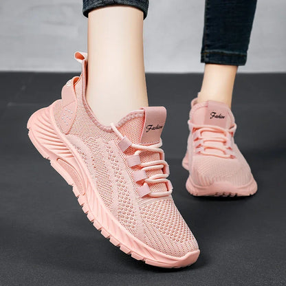 Lightweight Running Shoes for Women, Outdoor Sports Shoes, Breathable Mesh, Comfortable, Autumn Fashion, Leisure Tenn, 2023