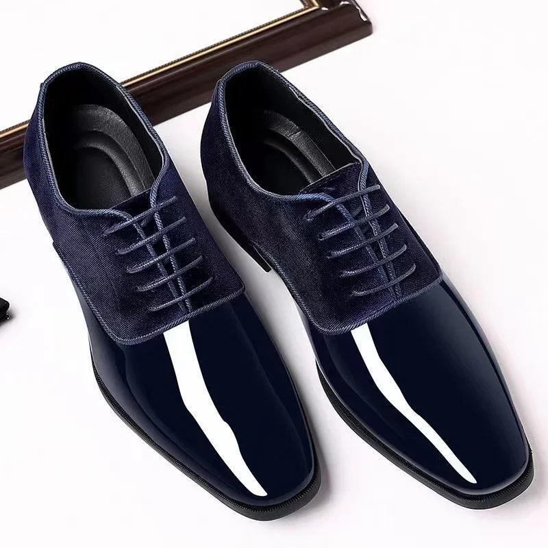 Office Floral Pattern Men Formal Leather Luxury Fashion Groom Wedding Oxford Formal Shoes Men Erkek Deri Ayakkabı Modelleri