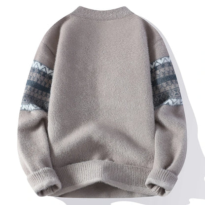 2023 Autumn/Winter Men new style Stripe printing Sweater Men's Fashion Fancy Casual Sweaters Thick Warm Soft wool pullovers