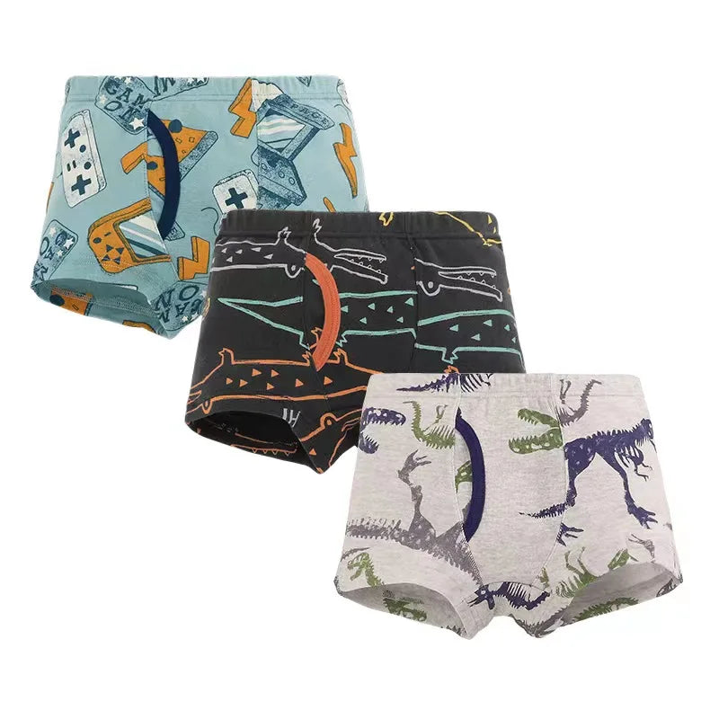 3pcs/set Baby Boys Underwear High quality 100% cotton Panties Kids Short Briefs Children Underpants 2-12Y