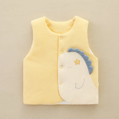 0-1Y Newborn Baby Vest Cotton Toddler Waistcoat Sleeveless Jacket for Girls Boys Vests Winter Children Clothes Cartoon