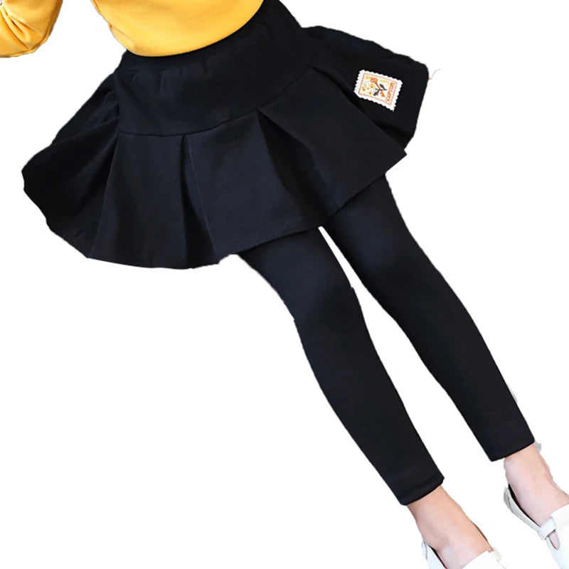 New Spring Autumn Girls Skirts Pants For Kids 4-14 Year Princess Leggings Kids Dance Pants Cake Skirt Trousers