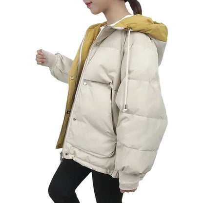 2023 New Women's Fashion Cotton-padded Coat Stylish Student Puffer Jacket Thickened Padded Winter Jacket