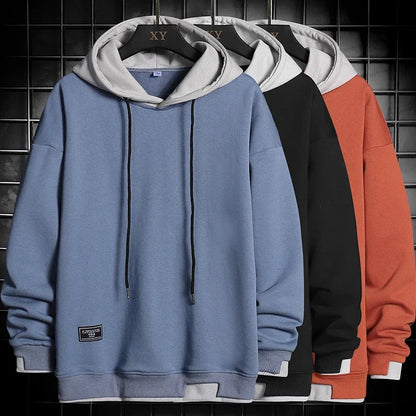 Men Hoodies Sweatshirt Casual Fashion Clothes Mens Korean Harajuku Hip Hop Pullover Hooded Streetwear  Loose Large Size 4XL