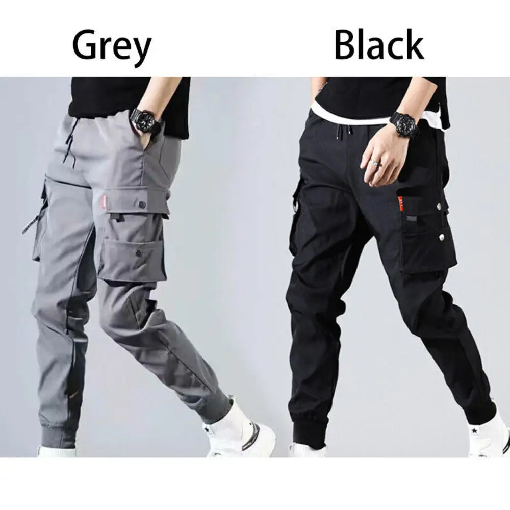 ﻿ Men Cargo Tactical Pants Work Combat Multi-pockets Casual Training Trousers Joggers Hiking Mens Large Size Loose Sports Pants