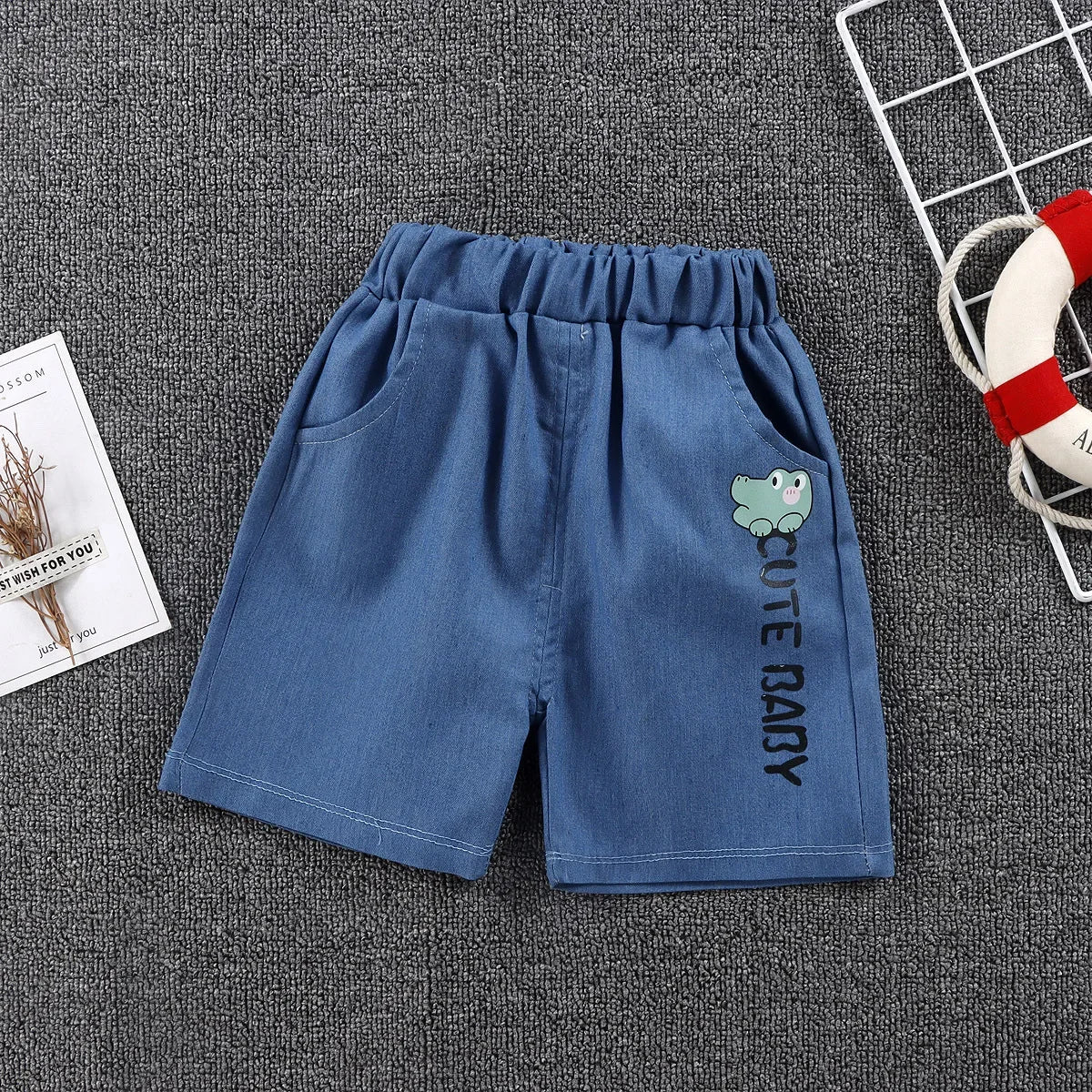 Boys Shorts 2024 Summer Fashion Jogger for Kids Denim Toddler Pants Soft Shorts for Girls 1-6years Children Outfits Clothing