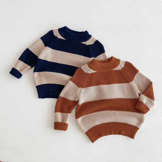 Korean version Korea Winter With A Knit Sweater Underwear Pullover Top Warm Boys and Girls Winter wool knitted top 0-5 years old