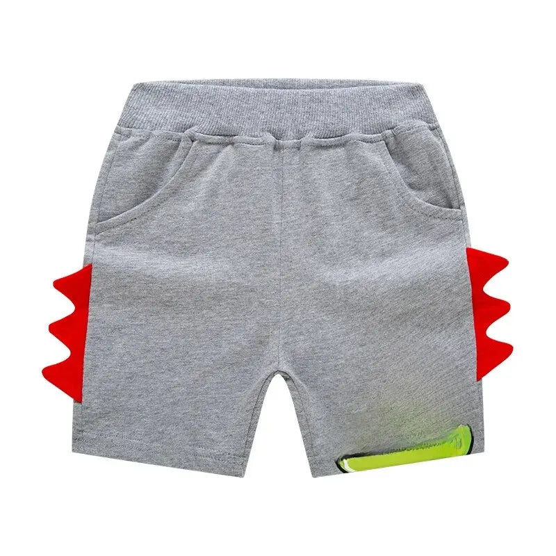 Summer Shorts Cartoon Children Pants Baby Boys Dinosaur Style Trendy Bottoms Casual Cotton Material Soft Touch Korean Style