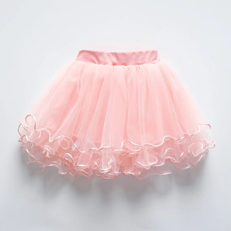 Girl's 2024 Summer New Fashion Solid Color Beaded Princess Half skirt