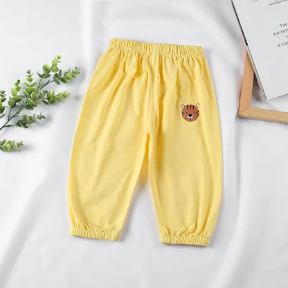 1 2 3 4 5 Years Summer New Children's Cotton Anti- Mosquito Pants for Boys Little Girls Thin Loose Casual Bloomers