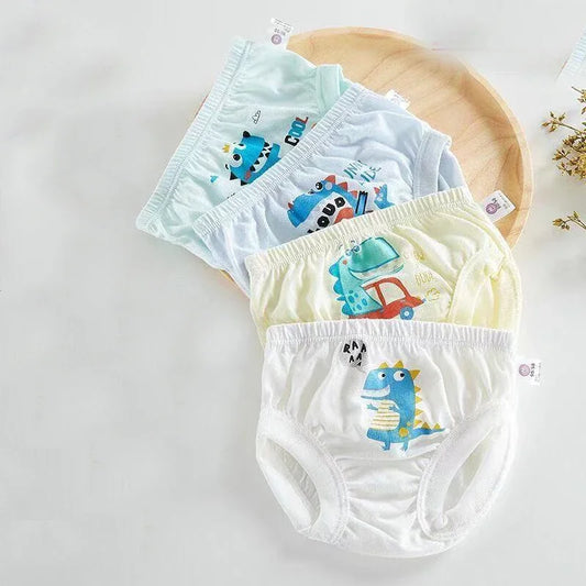 3pairs Lot Spring Summer Panties For Girls Children's Panties Boys Underwear High Waist Cartoon Briefs