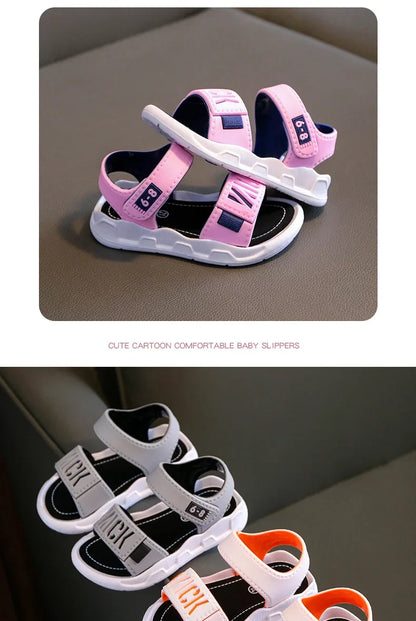 Children Sandals Students Non-slip Shoes Simple Generous Boys Girls Sandals Wear and Off Easy Soft Bottom Kids Casual Footwear