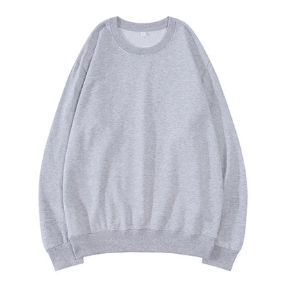 Solid Color Men/Women Sweatshirts New Autumn Winter Casual Cotton Pullovers Hoodies Heavyweight Oversized Classic Knit Pullover