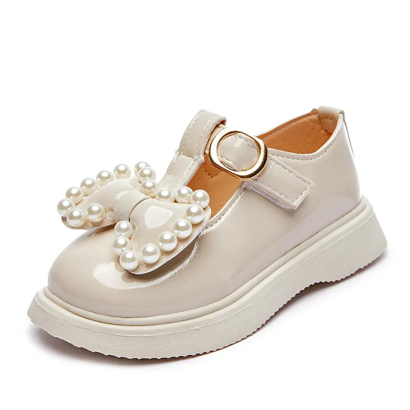 Kids Flat Shoes Children Casual Sandals School Girls Princess Pu Leather Shoes Non-Slip Kids Retro Hollow Soft Bottom Loafer