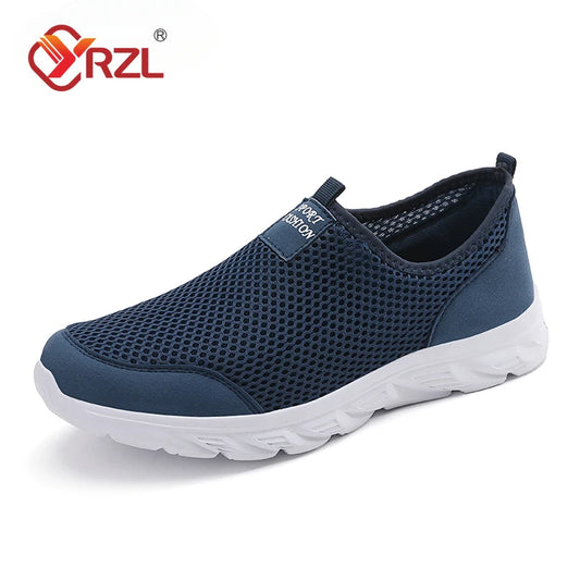 YRZL Men Summer Sneakers 2024 Breathable Mesh Shoes High Quality Comfortable Sports Shoes Soft Footwear for Men Plus Size 38-46