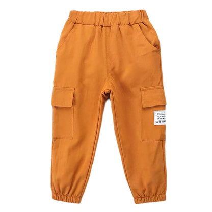 New Cotton Cargo Pants For 2-6 Years Old Solid Boys Casual Sport Pants Enfant Garcon Kids Children Trousers