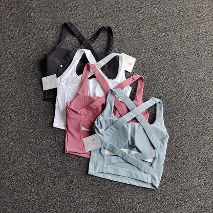 Women Sports Bra Top Push Up Fitness Yoga Bra Underwear Sport Tops For Women Breathable Running Vest Bralette Gym Wear Female