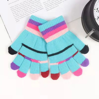 Lovely Knitted Kids Gloves Thick Fingerless Fingerless gloves Winter Warm Boys Girls