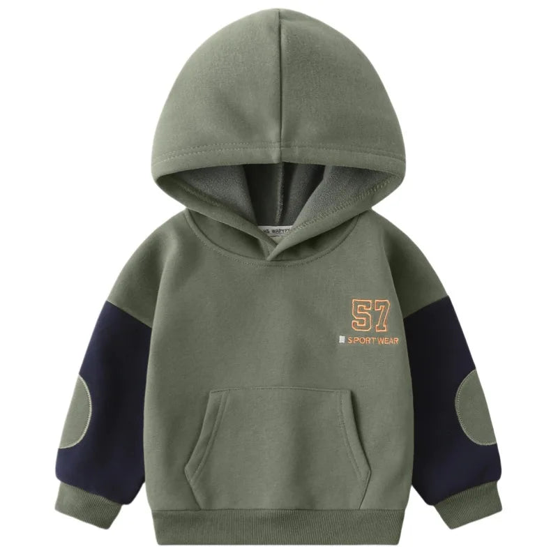 Kisd Clothing Stylish Children's Wear Sweatshirt for Boys Girls Autumn/winter  Arrival Fleece-lined Hooded Jacket  Winter Warm