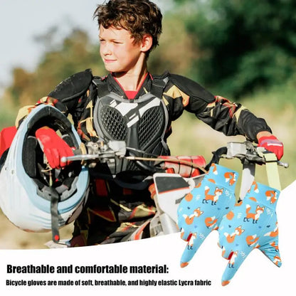 Kids Bike Gloves Ice Silk Sun Protection Gloves For Kids Toddler Full Finger Gloves For Riding Roller Fishing Biking Skating