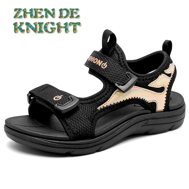 New Style Children Sandals Outdoor Walking Summer Shoes Boys Anti-Slippery Beach Shoes Kid Comfortable Soft EU Size 28-38