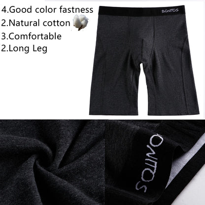 2024 New Style Cotton Boxer Long Leg Underwear For Man Shorts Big Size And Panties Homme Luxury Brand Boxerhomme Underpants