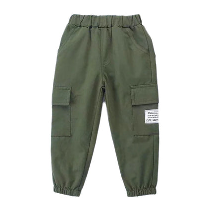 New Cotton Cargo Pants For 2-6 Years Old Solid Boys Casual Sport Pants Enfant Garcon Kids Children Trousers