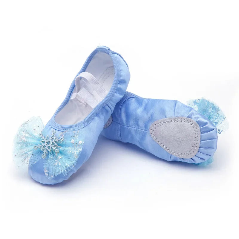 Lovely Princess Dance Soft Soled Ballet Shoe Children Girls Cat Claw Chinese Ballerina Exercises Shoes