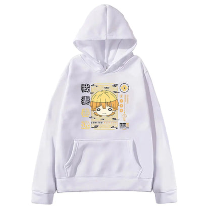 Japan Anime Demon Slayer Agatsuma Zenitsu Print Pullover Men Women Sweatshirts Comfortable Streetwear Harajuku Pullover