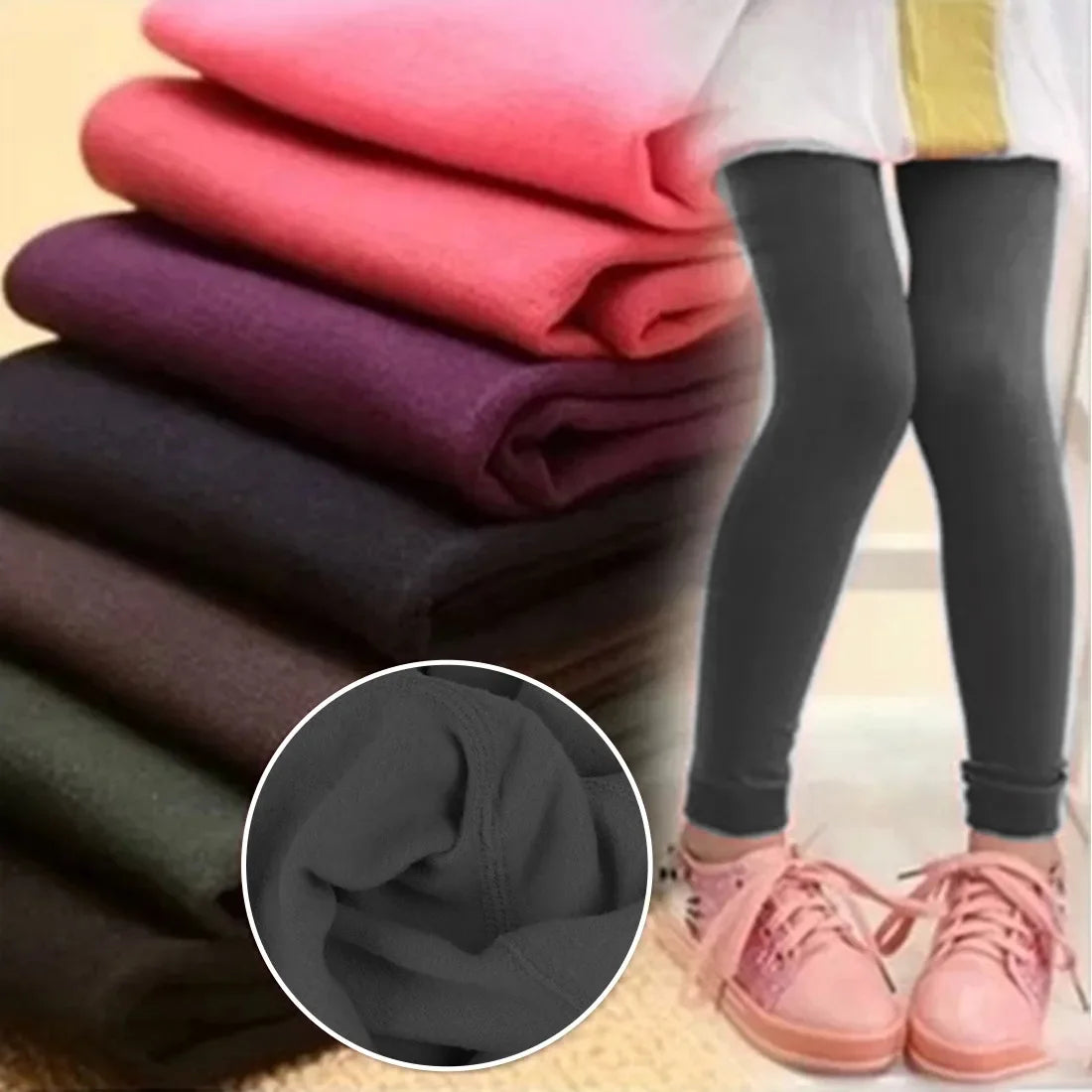 Autumn Winter Girls Leggings 3-12 Years Plus Velvet To Keep Warm Candy Colors Children Girls Pants Kids Leggings For Girls