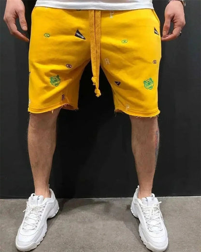 2024 New Spring Summer Men Cargo Shorts Relaxed Fit Breeches Bermuda sports Short Pants cotton Embroider Shorts Men's sweatpants