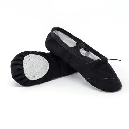 flat canvas head black white soft Zapatos De Punta De balleriny BD ballet belly gym yoga dance shoes children woman