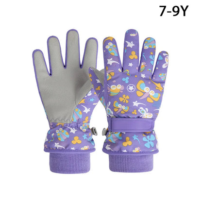 High Quality Children Kids Ski Gloves Winter Snowboard Snow Warm Glove Boys Girl Waterproof Thicken Mittens Keep Finger Warm