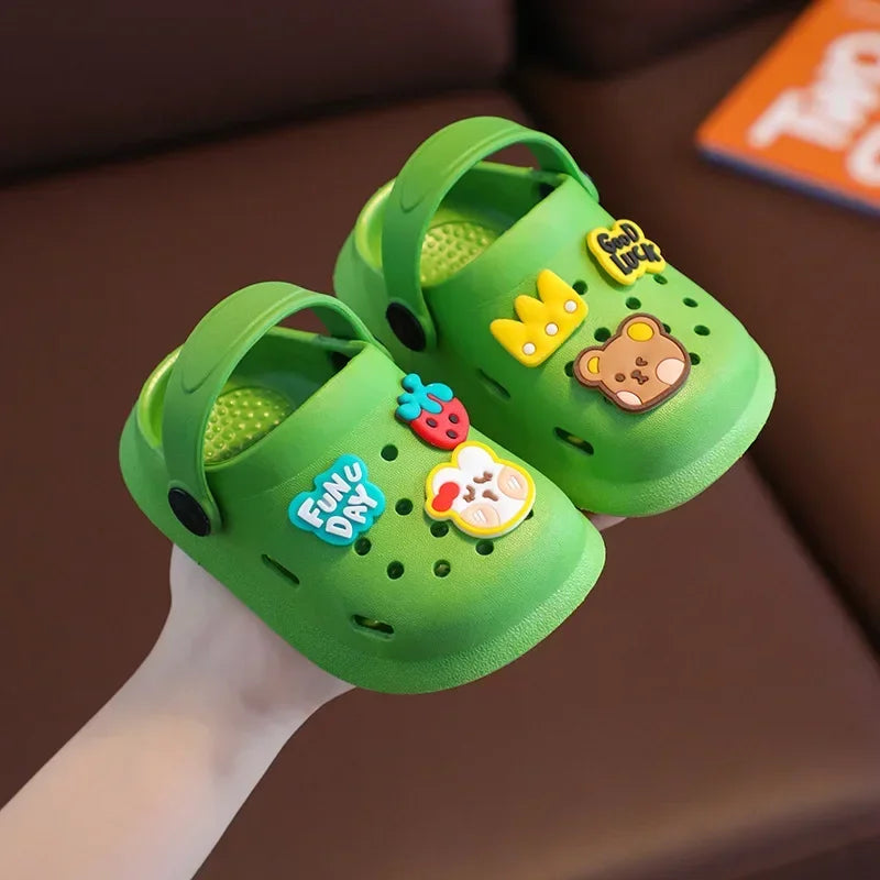 Flip Flops for Children Toddler Slippers Kids Summer Beach Shoes Girls Cartoon Home Slippers Boy Infant Sandals Slides Baby 1-8Y