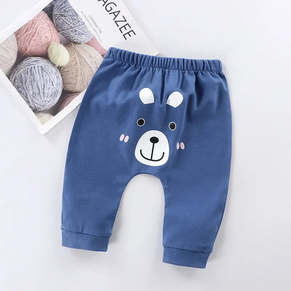 0-2 Years Cotton Baby Pants Spring Autumn Leisure Harem Trousers Baby Boys Girls Big PP Pant Dropshipping