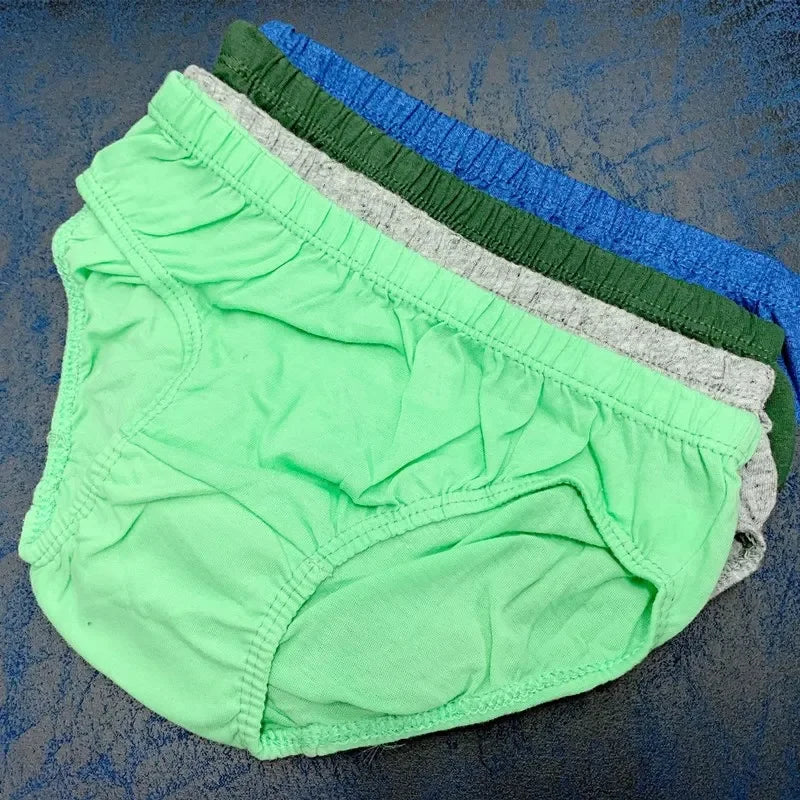 5pcs/Lot Solid Boys Underewears Kids Panties Brief Underwear Panties Suit for 1-10Years