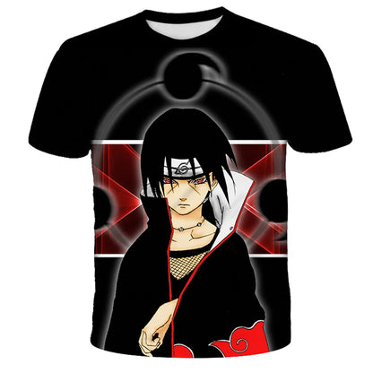 Summer Fashion Naruto Cartoon T-shirt Children Boys Unisex Short Sleeves 3D Print Tees Baby Kids Tops For Girls Clothes 3-14 Y