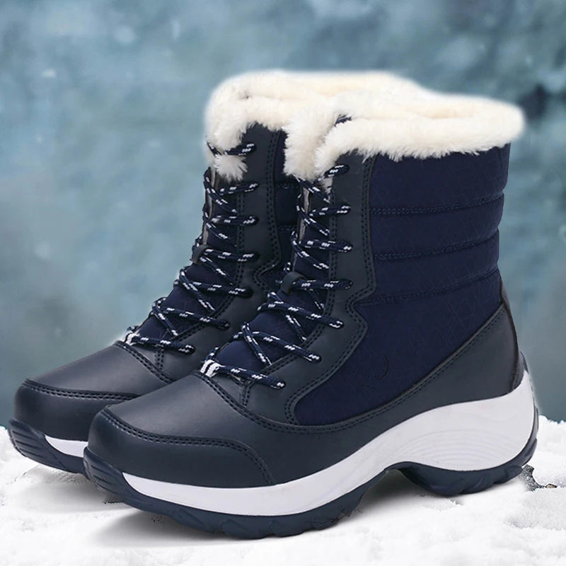 Snow Women Boots Casual Ladies Shoes Platform Women Shoes Flat Keep Warm Boots Ladies Fur Fashion Winter Boots Botas Mujer