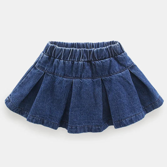 Summer Girls Skirt Denim All-Match Short Skirt 2022 Spring New Fashion Stitching Clothes Kids Outfit Casual Baby Clothing