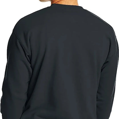 Men's Crew Neck Sweatshirt Thick Loose Fit Soft Basic Pullover Sweatshir Moisture Wicking & Breathable XS-3XL