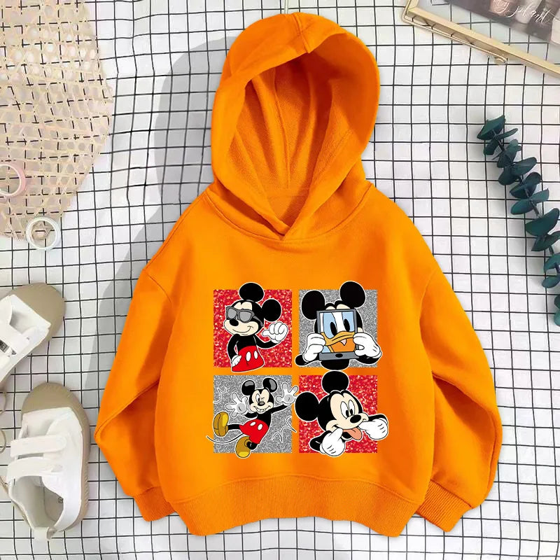 Baby Disney hoodies Cartoon Long sleeved Boys and Girls Fashion Spring and Autumn Children's Korean Edition Round Neck Sweater