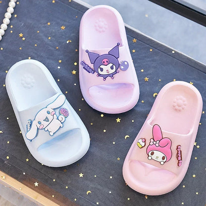 Sanrio Children'S Cartoon Anti-Slip Soft-Soled Slippers Boys And Girls Bathroom Slippers Super Cute Baby Home Casual Shoes