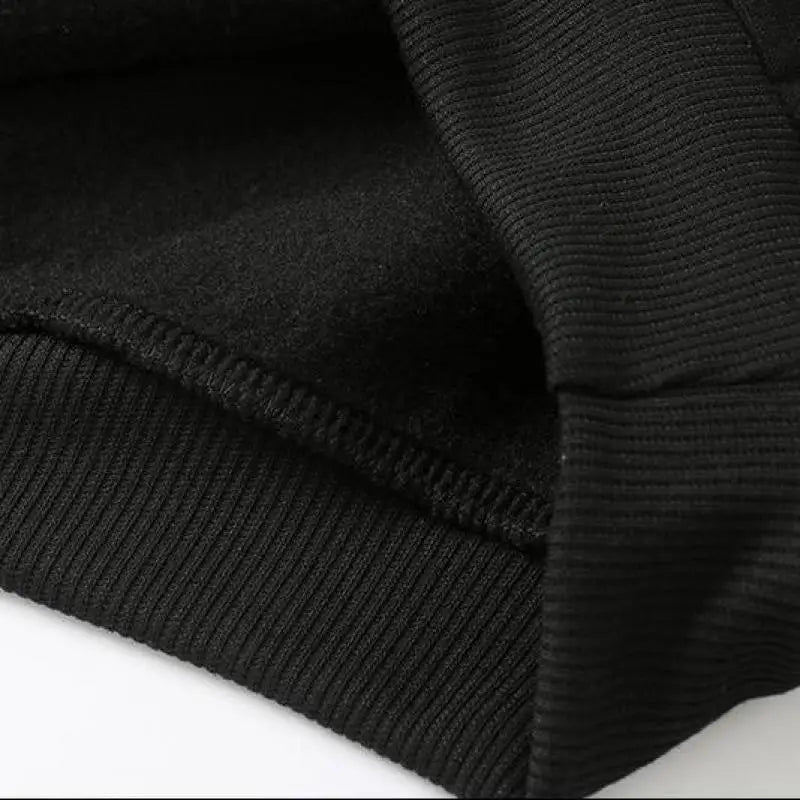 Pullover Daily Simple Black O Neck Fashion Sweatshirt Men Autumn Winter Y2k Clothing Fleece Thick Youth Straight Boy Hoody Tops